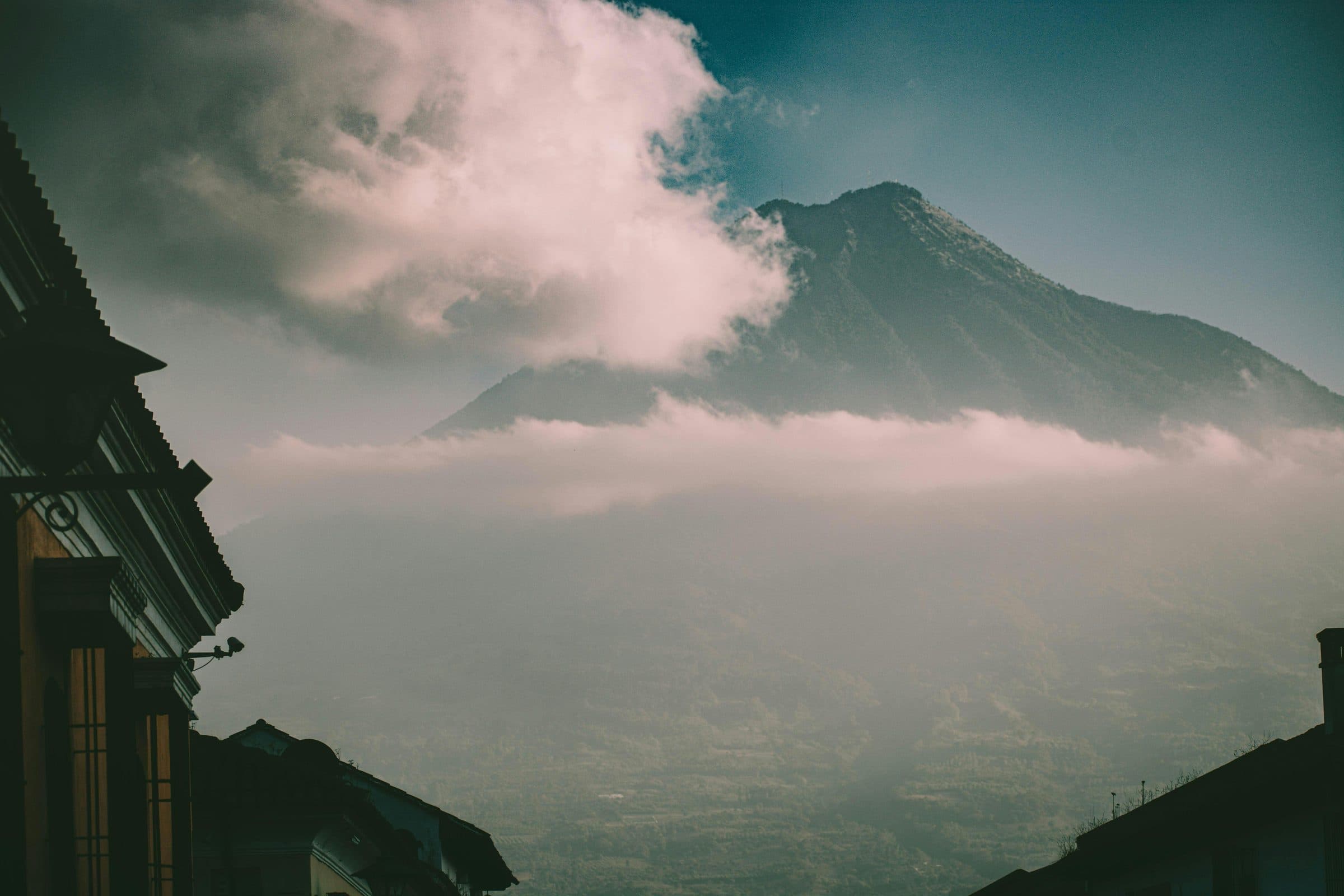 Coffee-growing landscape in Antigua, Guatemala